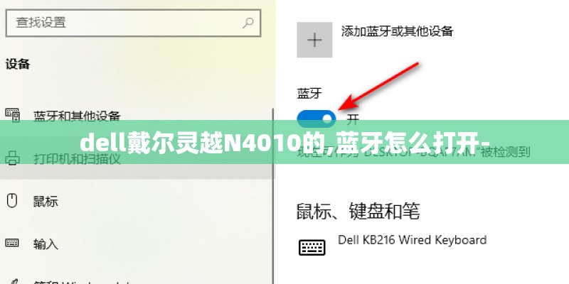dell戴尔灵越N4010的,蓝牙怎么打开-