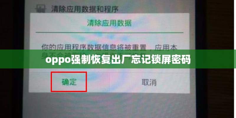 oppo强制恢复出厂忘记锁屏密码