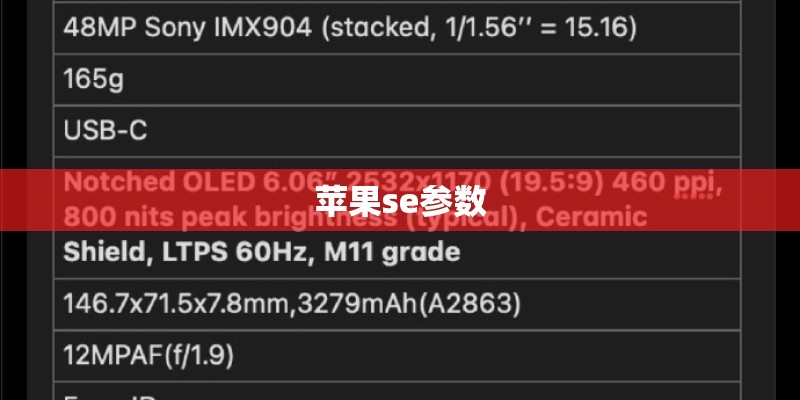 苹果se参数