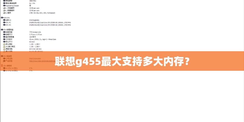 联想g455最大支持多大内存？